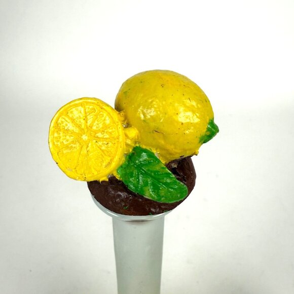 Vintage Limoncello Bottle Shot Glasses 3D Lemons Frosted Yellow 4 Piece Set EUC - Picture 4 of 12